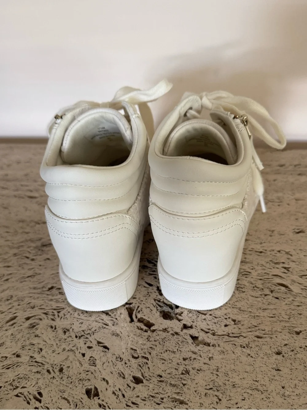 NWOB Nine West Tons Women's High Top Wedge Sneakers. Size 6.5M. MSRP $89.99